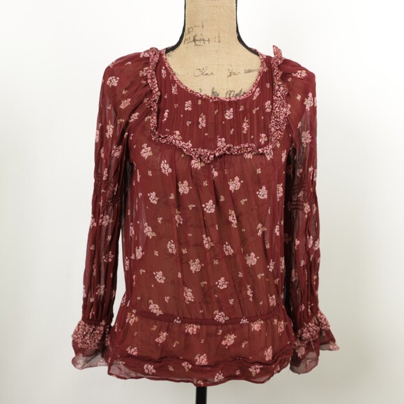 Joie Adrielle 100% Silk Floral top size xs - Picture 3 of 11
